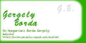 gergely borda business card